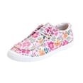 thumbnail image 2 of EKVAHL Floral Canvas Sneakers for Women, Low Top Lace Up Breathable Non Slip Fashion Slip Ons, Vacation Outdoor Daily Stylish Sneakers Pink, 2 of 4