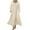 Beige, variant on IROINNID Maxi Dress for Women Strapless Round Neckline Fit&Flare Dress Winter Round-Neck Long Sleeve Pocket Long Dress ,Beige