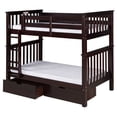 thumbnail image 3 of Santa Fe Mission Tall Bunk Bed Twin over Twin - Attached Ladder - Multiple Finishes - with Twin Size Under Bed Trundle, 3 of 8