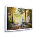 thumbnail image 3 of Afternoon Light Through The Forest Trees 20 in x 12 in Framed Photography Canvas Art Print, by Designart, 3 of 5