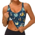 thumbnail image 3 of Daiia Space Sleeping Panda Printed Women's Sports Bra, Breathable Activewear Bra with U-Back Design and Removable Pads, Comfortable and Supportive for Yoga, Workout-X-Large, 3 of 8