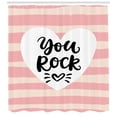thumbnail image 2 of Ambesonne You Rock Shower Curtain, Motto Graphic, 69"Wx75"L, Pink Champagne, 2 of 2