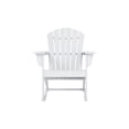 thumbnail image 3 of Afuera Living Portside Outdoor Poly Plastic Adirondack Rocking Chair in White, 3 of 7