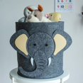 thumbnail image 1 of Cesta de fieltro XCF para almacenamiento grande diseño de elefante/león, 1 of 4