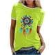 thumbnail image 1 of Camiseta holgada cómoda debajo de la cintura con cuello redondo y estampado elegante para mujer, blusa de manga corta, Tops informales OAVQHLG3B Store lin121212, 1 of 5