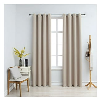 Blackout Curtains With Retro Runes Print – Thermal Insulated Room Darkening Drapes