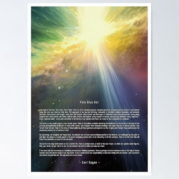Pale Blue Dot Poster- Unframed Poster | Wall Art | Perfect For Home Decor & Gifts, 8x12