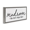 thumbnail image 4 of Mudroom Script Dirt Stops Here Gray Framed Floater Canvas Wall Art, design by Lettered and Lined, 4 of 10