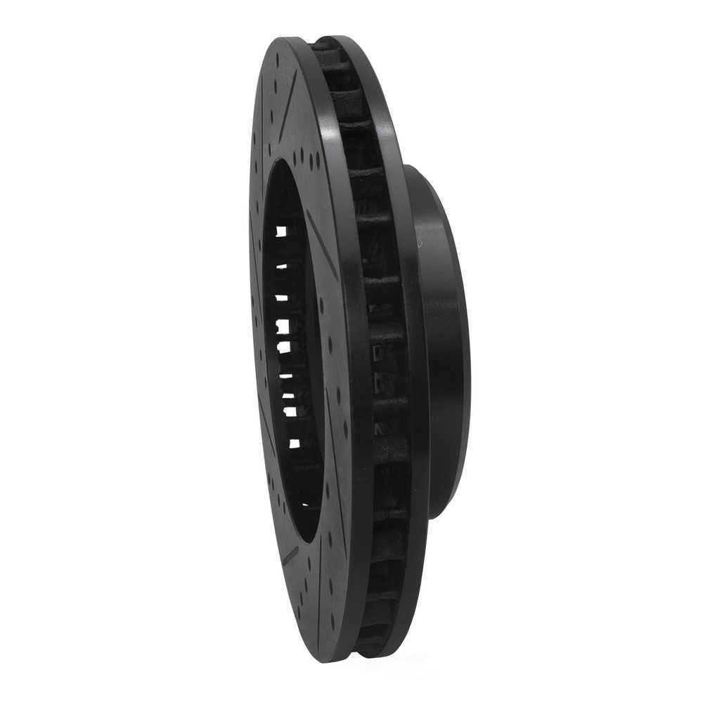 Dynamic Friction Company 633-76112R DFC Brake Rotor - Drilled And Slotted - Black