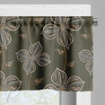 thumbnail image 3 of Ambesonne Flower Window Valance, Blooming Petals Doodle, 54" X 12", Umber Orange Slate Blue, 3 of 5