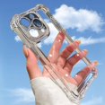 thumbnail image 2 of Luxury Shockproof Clear Phone Case For iPhone15 14 13 12 11 Pro Max X XR XS 7 8 Plus Silicone Bumper Transparent Hard Back Cover, 2 of 5