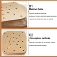 thumbnail image 3 of 200 Pieces Air Fryer Baking Paper, Air Fryer Liner, Air Fryer Baking Paper, Air Fryer Lining, Suitable For Air Fryer, Microwave Oven, Easy To Clean And Away From Oil Stains., 3 of 6