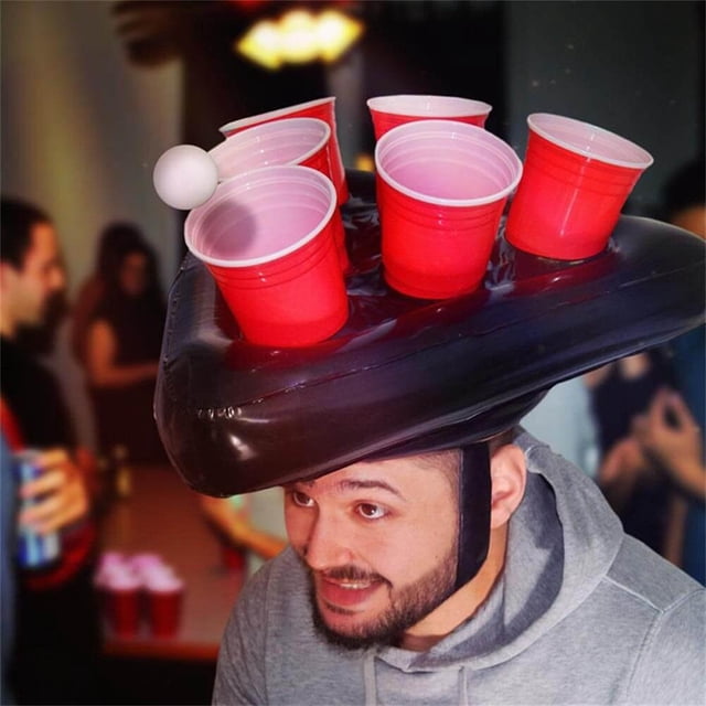 Triángulo inflable, triángulo inflable de beer pong, triángulo inflable de beer pong, juguete interactivo de lanzamiento, valor inmejorable