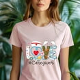 thumbnail image 5 of Love Caregiver T-Shirt | Nurse Graphic Medical Theme Tee, Navy, Size 3XL, 5 of 6
