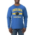 thumbnail image 1 of Wild Bobby City of Indiana IND Basketball Fantasy Fan Sports Mens Long Sleeve Shirt, Royal, X-Large, 1 of 5
