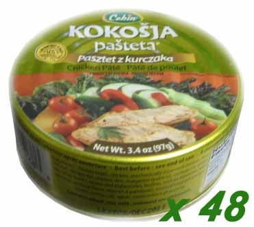 Chicken Pate, Kokosja (Cekin) CASE, (48 x 3.4 oz (97g)) by