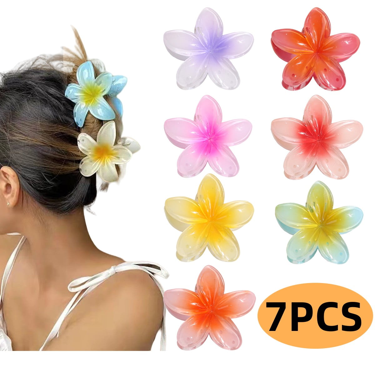 Flower Hair Claw Clips Large Hair Clip Hawaiian Hibiscus Hair Clips for