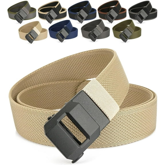 Exteriorm-U Belt, 1.5 Nylon Ratchet Tactical Work Belt with Adjustable Release Buckle for Outdoor, Hiking