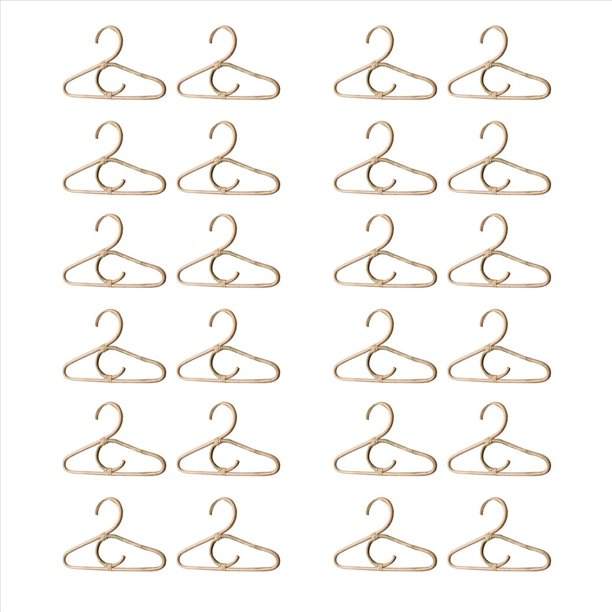 Percha de Ratán de 24 Piezas Prendas Nórdicas para Niños Estante Organizador Percha para Niños Decoración de la Habitación de los Niños Perchas para Ropa