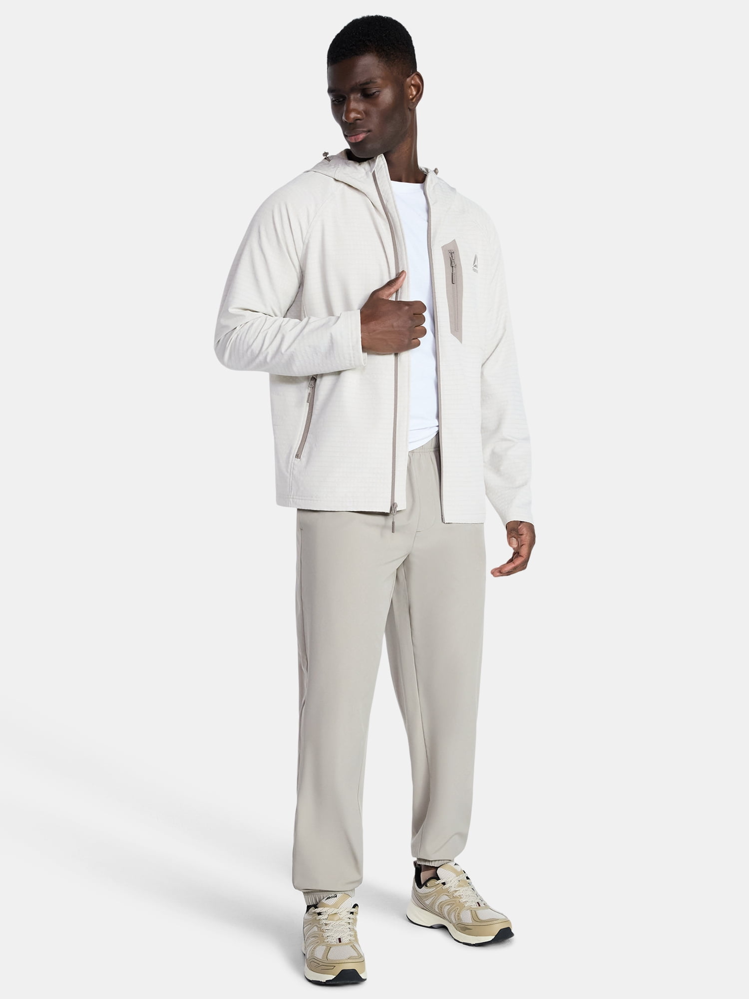 Reebok Men and Big Men's Textured Stretch Jacket with Chest Pocket, Sizes S-3XL