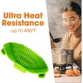 thumbnail image 3 of Cheer Collection Silicone Clip on Pot Strainer, Heat-resistant Snap-On Strainer for Pasta, Noodles, Rice, Meats and Vegetables, 3 of 7