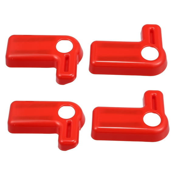 Unique Bargains 4pcs Hardtop Roof Removal Switch Handle Cover for Jeep Wrangler JK JKU 2007-2017 Red