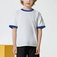 thumbnail image 7 of Plcasen Boys Girls Short Sleeve Ringer Tee Kids Cotton Sport Crew Neck T-Shirts (2-13 Years), 7 of 7