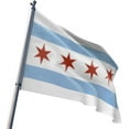 thumbnail image 2 of City of Chicago Flag Polyester Fiber 3x5 Feet Flag, Bright Colors And Anti-ultraviolet Fade Flag Indoor Outdoor Banner, 2 of 6