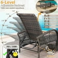 thumbnail image 2 of EPICOZY Outdoor Wicker Lounge Chair Set, 6-Position Adjustable Patio Chaise Lounge w/Side Table, All Weather Lay Flat Pool Sunbathing Recliner, Armrest & Head Pillow, Fade-Resistant, Red, 2 of 7
