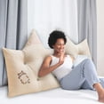 thumbnail image 3 of REK " Style Cat Ear Design Bedside Pillow Comfortable Backrest For Couch Sofa And Window Seat With Soft Large Cushion", 3 of 4