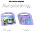 thumbnail image 4 of Dteck Case for Samsung Galaxy Tab A9 8.7" SM-X110/X115, Lightweight EVA Shockproof Handle Kids Case with Kickstand Cute DIY Accessories,Purple (Cartoon Letters), 4 of 6