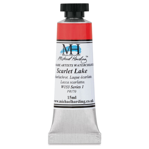 Michael Harding Artists Watercolor - Scarlet Lake, 15 ml