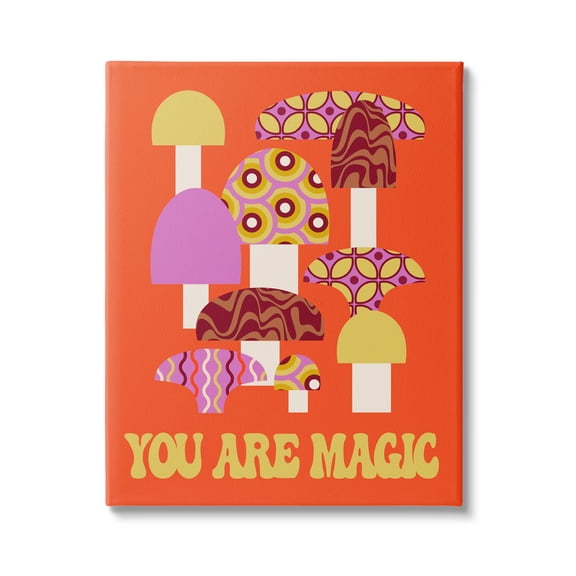Stupell Industries You Are Magic Mushrooms Botanical & Floral Painting Gallery Wrapped Canvas Art Print Wall Art, 16 x 20