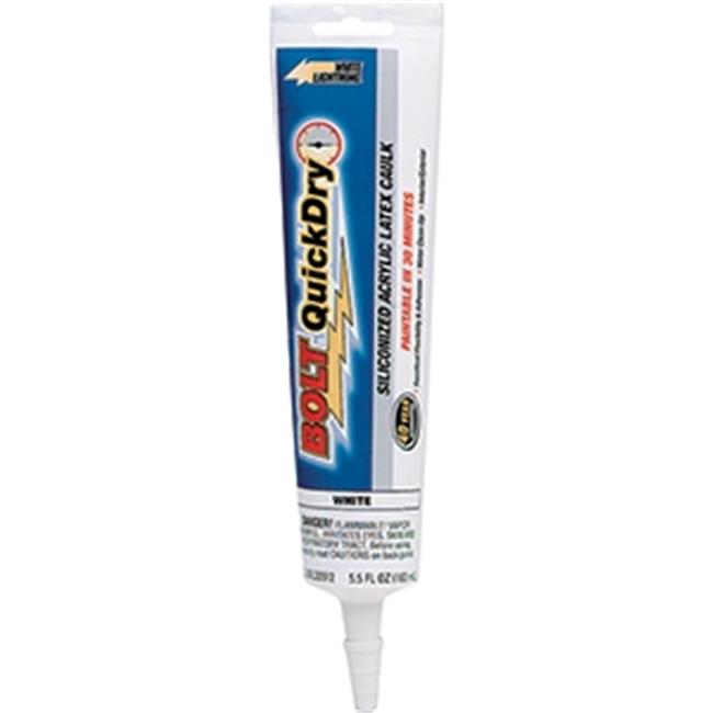 WHITE LIGHTNING PRODUCT Bolt Siliconized Acrylic Latex Caulk, White, 5.