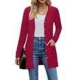 thumbnail image 5 of Fantaslook Fall Cardigan for Women Long Sleeve Open Front Cardigan Casual Button Down Coat with Pockets, 5 of 9