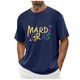 thumbnail image 4 of Casual Summer Tops Carnaval Impreso de Manga Corta Cuello Redondo, Poliéster Ligero para la Fiesta de Verano de Primavera, 4 of 9
