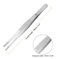 thumbnail image 2 of Uxcell 2 Pcs 6.3-Inch Stainless Steel Straight Blunt Tweezers with Serrated Tip Polish, 2 of 8