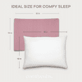 thumbnail image 4 of Comfy Cubs Toddler Pillow with Cotton Pillowcase, 13" x 18" - Microfiber Fill, Mauve, 4 of 7