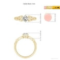 thumbnail image 5 of ANGARA Natural Solitaire Diamond Celtic Knot Ring in 14K Yellow Gold for Women (Size-5mm| Color-I-J| Clarity-I1-I2) | April Birthstone, Anniversary, Jewelry Gift for Women | Natural Diamond Ring, 5 of 9