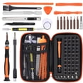 thumbnail image 1 of Juego de destornilladores de precisión, kit de reparación electrónica profesional 68 en 1 para productos electrónicos naranja, 1 of 5