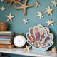 thumbnail image 2 of Wooden Shell Shaped Display Organizer Oak Acrylic Box Indoor Decoration, 2 of 5