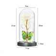 thumbnail image 3 of Rose Light Artificial Galaxy Rose Lamp with Butterfly LED Rose Flowers In Glass Chirstmas Wedding Valentine Gift for Girls Women, 3 of 5