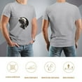 thumbnail image 5 of Hanmun Men's Cool Alien T-Shirts Short Sleeve Cotton Round Crew Neck Moisture Wicking Gray USA, 5 of 9