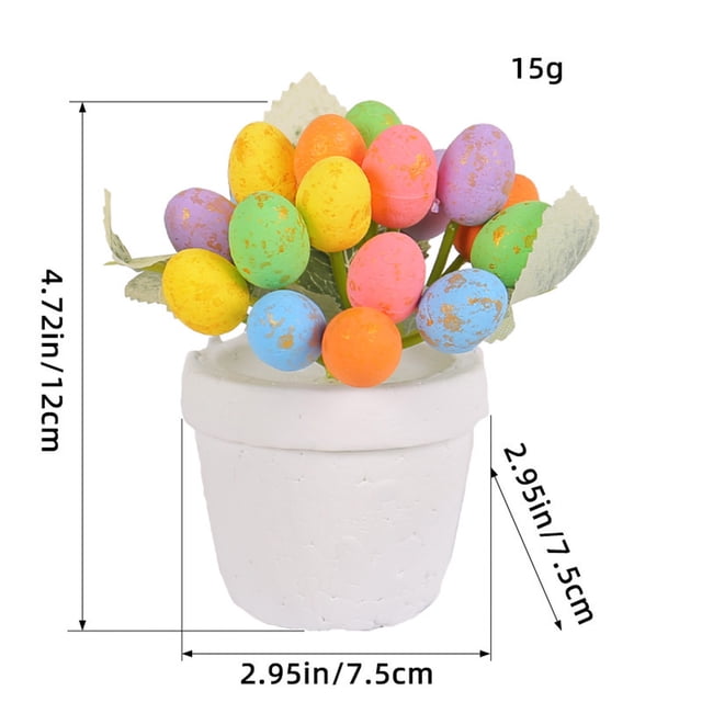 Easter Egg Flowerpot Outdoor Decoration 12 cm Spotted Design for Courtyard Garden Display