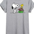 thumbnail image 3 of Peanuts - Snoopy Woodstock Candy Canes - Women's Oversized Graphic T-Shirt, 3 of 6