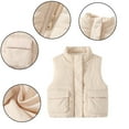 thumbnail image 6 of Esaierr Newborn Boys Girls Puffer Vest Winter Coat Vest Toddler Baby Sleeveless Vest Outerwear Lightweight Sleeveless Solid Colour Zip Jacket for 6M-4Y, 6 of 6