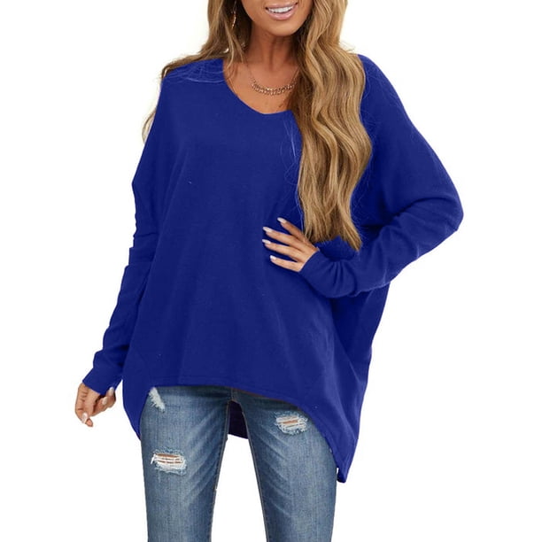 Pntutb moda mujer Color sólido manga larga cuello en V camiseta Casual Popular blusa tops Pntutb Pntutb-3063