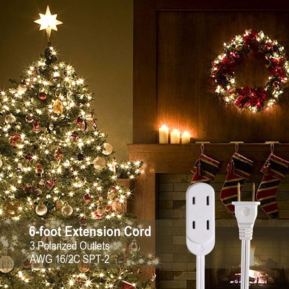 Hyper Tough 23215 16 Gauge 6' White 3 General Use Extension Cord 20 Piece 1 Pack