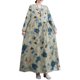 thumbnail image 1 of Vestido vintage de mujer de manga larga estampado de gran tamaño boho casual vestido de vacaciones Tomshoo Vestido, 1 of 2