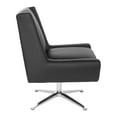 thumbnail image 4 of Office Star Products Guest Chair in Black Faux Leather and Aluminum Base, 4 of 6